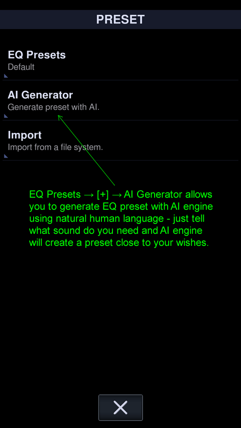 EQ Presets: AI Generator